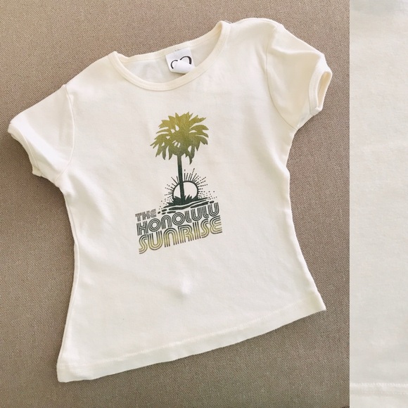 Girl Mania VINTAGE Y2K Honolulu HAWAII Tee Shirt TOP Size Small - Picture 4 of 5